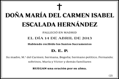 María del Carmen Isabel
